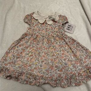 Floral Kids Dress with Peter Pan Collar